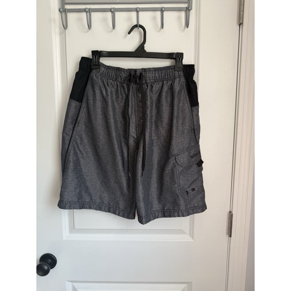 Speedo Men's Gray Marina Sport Vapor Swim Trunks Size L